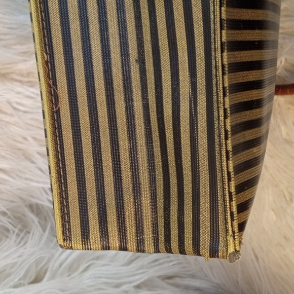 VINTAGE FENDI PENGUIN STRIPED TOTE BAG - Picture 12 of 17